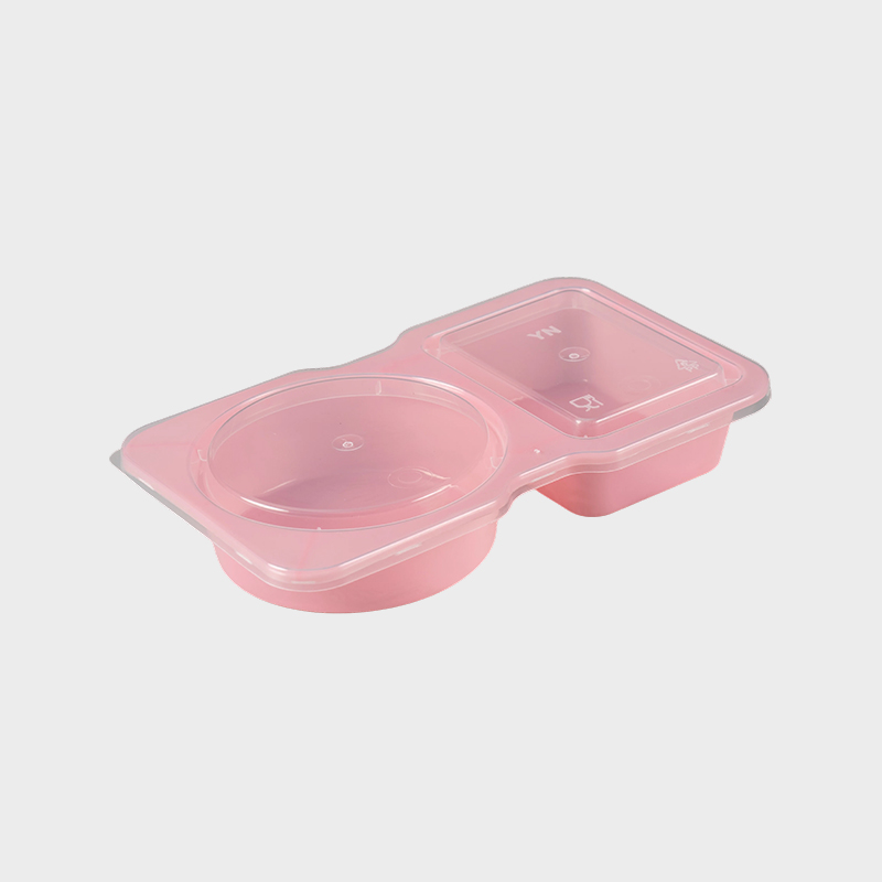 Auslaufsichere Lebensmittelbox aus transparentem Kunststoff PFB073
