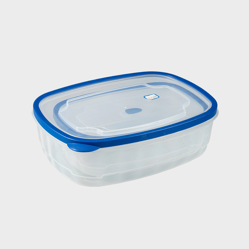 PFT005 Kommerzieller, langlebiger, rechteckiger PP+TPR-Lebensmittelkonservierungsbehälter, 2er-Pack-Set mit umspritzten, belüfteten Deckeln (3700 ml + 6800 ml)