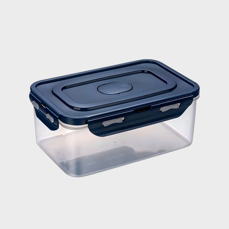 PFS002 1420 ml rechteckiger Frischhaltebehälter aus PP mit 4-seitig verriegelbarem, belüftetem Deckel